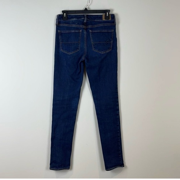 American Eagle Super Stretch Hi-Rise Skinny Super Stretch Jeans Size 4 Long Blue - Picture 4 of 8